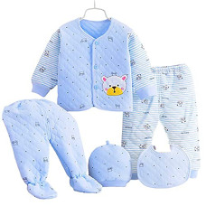Deals, Discounts & Offers on Baby Care - HIKIPO Presents New Born Baby Winter Wear Keep Warm Baby Clothes 5Pcs Sets Cotton Baby Boys Girls Unisex Baby Fleece/Falalen or Flannel Suit Infant Clothes First Gift