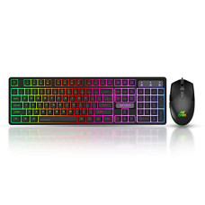 Deals, Discounts & Offers on  - Ant Esports KM1600 Gaming Keyboard & Mouse Combo, Wired Backlit Rainbow LED Keyboard & 3200 DPI Gaming Mouse