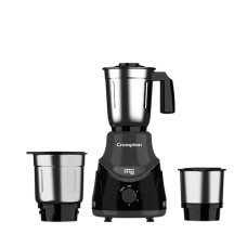 Deals, Discounts & Offers on  - Crompton DS 500 BLK 500-Watt Mixer Grinder with Powertron Motor & Motor Vent-X Technology (3 Stainless Steel Jars, Black & Grey)