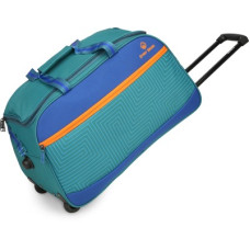 Deals, Discounts & Offers on  - Stony Brook by Nasher Miles75 L Strolley Duffel Bag - Maze Polyester Medium 62cm Teal Wheel Duffle Bags|Duffle Trolley - Blue - Large Capacity