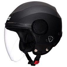 Deals, Discounts & Offers on  - Studds Urban Black with Black Strip Open Face Helmet (L)