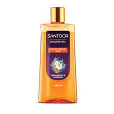 Deals, Discounts & Offers on  - Santoor Sandalwood & Gardenia Shower Gel For Women| Moisturizing Body Wash With Glycerin & Magnolia Extracts For Soft Skin| PH Balanced, Paraben & Silicone-Free| Dermatologically Tested| 250ml
