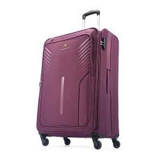 Deals, Discounts & Offers on  - Aristocrat Skyway Large Size Soft Check in Luggage (79 cm) | Spacious Polyester Trolley with 4 Wheels and Combination Lock | Dazzling Maroon | Unisex| 5 Year Warranty