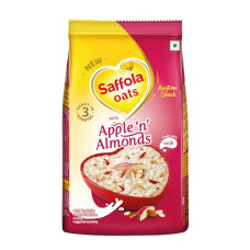 Deals, Discounts & Offers on  - Saffola Oats with Apple 'n' Almonds, Fruit Flavoured Oats with High Fibre, Yummy Anytime Snack, 400g
