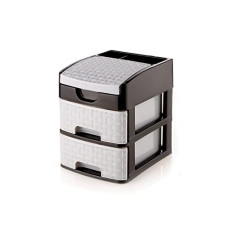 Deals, Discounts & Offers on  - Primelife 2 Layer Modular Basket Drawer Multi Purpose Trolley Foldable Drawers Anti-Slip Shoes organizers Box Storage Rack System Organizer - Grey (2xl Teblo)