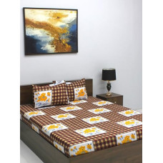Deals, Discounts & Offers on  - Rubix Home Mesmerize 144 TC Microfiber Multicolor Double Bedsheet with 2 Pillow Covers