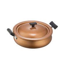 Deals, Discounts & Offers on Cookware - IVEO Non Stick with Lid Non Induction Premium Urali 240 mm with Aluminium NonStick lid Copper 4.5ltrs