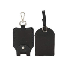 Deals, Discounts & Offers on  - Allen Solly Black Leather Luggage Tag Gift Set