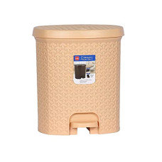 Deals, Discounts & Offers on  - CELLO Classic Plastic Pedal Bin, 6 litres, Beige
