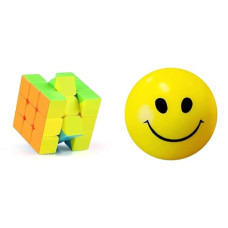 Deals, Discounts & Offers on  - graphene Cubes 3x3 High Speed Sticker Less Magic Puzzle Cube Game Toy (3x3) & Graphene Smiley Soft Ball for Kids and Adults, a Stress Relief Toy, Non Toxic Toy