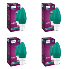Deals, Discounts & Offers on  - Philips LED Deco Green 0.5W Glass Candle (Pack of 4)