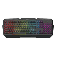 Deals, Discounts & Offers on  - Ant Value GK1001 Wired Membrane Gaming Keyboard with Backlit 7-Color Rainbow LED, IPX4 Splashproof, Anti-Ghosting Keys, 104 Silent keys
