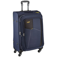 Deals, Discounts & Offers on  - Skybags 68 cms Medium Check-in Polyester Soft Sided 4 Wheels Spinner Luggage/Suitcase/Trolley Bag- Blue