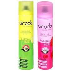 Deals, Discounts & Offers on  - Airodo Air Freshener For Room, Citrus Blast And Magic Rose Air Freshener Combo Pack With Dual Technology, Easy Push And Spray, All In One Room Freshener For Home And Office