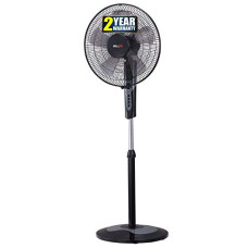 Deals, Discounts & Offers on  - IBELL CHROME10 5 Leaf Pedestal Fan with Timer. High Speed motor - Black