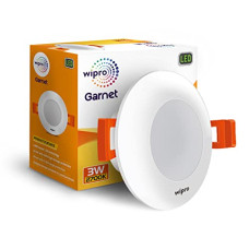 Deals, Discounts & Offers on  - wipro Garnet 3W LED Mini Downlight | Warm White (2700K) | Compact Design with 120 Beam Angle | Recessed Down Light