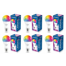 Deals, Discounts & Offers on  - Crompton Immensa 9-Watt B22 WiFi Smart LED Bulb with Music Sync, 16 Million Colors, Compatible with Amazon Alexa and Google Assistant_Pack of 6