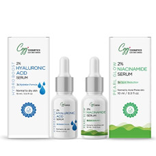 Deals, Discounts & Offers on Beauty Care - CGG Cosmetics Am/Pm Spot Reduction Combo - 2% Hyaluronic Acid & 2% Niacinamide Face Serum, Targets skin