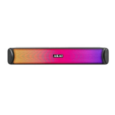 Deals, Discounts & Offers on Electronics - AKAI SB-20 20W| Bluetooth Stereo Soundbar with Multicolour LED Lights, Supporting BT V5.0, USB, SD Card, AUX, FM, Call Function and 2000mAh Inbuilt Battery(Black)