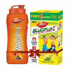Deals, Discounts & Offers on  - Dabur Glucoplus-C Juicy & Tasty (Lemon Flavour) - 1 Kg Powder | Glucose Replenishes Energy | Vitamin C Helps Boosts Immunity | Calcium Supports Bone Health