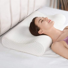 Deals, Discounts & Offers on  - Memory Foam Pillow for Neck Pain Relief, Adjustable Ergonomic Cervical Pillow for Sleeping, Orthopedic Neck Pillow with Washable Cover, Bed Pillows