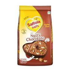 Deals, Discounts & Offers on  - Saffola Oats with Nutty Chocolate, Chocolate Flavoured Oats with High Fibre, Anytime Snack, 400g