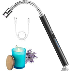 Deals, Discounts & Offers on  - NESAPTO Zinc Candle Lighter, Upgraded Electric Lighter Rechargeable Usb Lighter With Led Battery Indicator Safety Switch, Flexible Long Neck Lighters For Candles Bbqs Gas Stoves (Black)