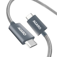 Deals, Discounts & Offers on  - AGARO Type C to Type C Fast Charging Cable compatible with Android devices, iPhone15, Power Bank, 4A, 60W, Supports PD, 480 Mbps Data Transmission, Braided, 1 Meter, Black