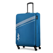 Deals, Discounts & Offers on  - Skybags Trick Polyester Softsided 80 Cm Cabin Stylish Luggage Speed_Wheel Trolley with 4 Wheels|Blue Trolley Bag - Unisex