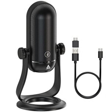 Deals, Discounts & Offers on  - Audio Array AM-C9 USB Plug & Play Condenser Microphone Kit | Metallic Base | 3.5 mm No Latency Monitoring, Volume Control & Mute Button|