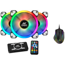 Deals, Discounts & Offers on  - Ant Esports Superflow 120 KIT ARGB Case Fan Pack of 3 ARGB Fans & USB GM600 RGB Wired Programmable Gaming Mouse 6 DPI Sensitivity Level Adjustments up to 7200 DPI Equipped