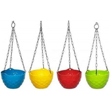 Deals, Discounts & Offers on Gardening Tools - GTB Diamond Garden Hanging Flower Pot Plant Container Set (Plastic) -fp-03-3 PC -Pack of 3