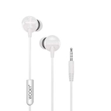 Deals, Discounts & Offers on Mobile Accessories - WOOKY Beatz-Basic in-Ear Earphone with Mic (White)
