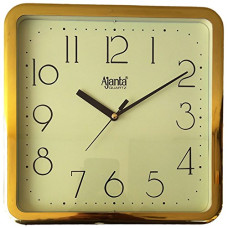 Deals, Discounts & Offers on  - Ajanta Quartz Square Plastic Wall Clock (23.9 cm x 3.2 cm x 23.9 cm, Ivory)