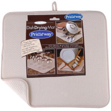 Deals, Discounts & Offers on  - Primeway Polyester Water Absorbent Large Microfibre Sink Dish Drying Mat | 40x45cm | 240 GSM | 120 Grams | Cream
