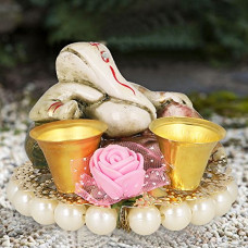 Deals, Discounts & Offers on  - JaipurCrafts Ceramic Cute Lord Ganesha Sitting on Bangle