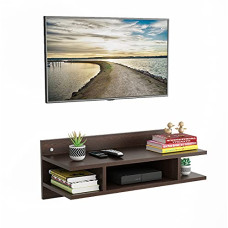 Deals, Discounts & Offers on Furniture - Wudville Stiana Engineered Wood Wall Mounted TV Unit/Entertainment Unit - Wenge (Standard)