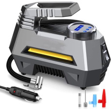 Deals, Discounts & Offers on  - Dobros Portable Tyre Inflator for Car - Car Accessories, 12V DC Auto Cut Off Pump with Digital Pressure Gauge, 100PSI with Emergency LED Light, Pump