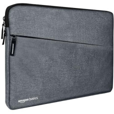 Deals, Discounts & Offers on Laptop Accessories - Amazon Basics Laptop Bag Sleeve Case Cover Pouch For Men & Women | 14.1 Inch Laptop/MacBook, Office/College Laptop Bag | Side Handle | Multiple Pockets | Water Repellent | Shock Absorber (Grey)