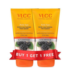 Deals, Discounts & Offers on Beauty Care - VLCC Anti Tan Skin Lightening Face Wash - 150ml X 2 Buy One Get One (300ml) | With Mulberry & Orange Peel Extract | Protect against Harsh Sun Damage, UVA And UVB Rays