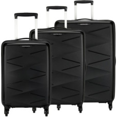 Deals, Discounts & Offers on  - Kamiliant by American TouristerHard Body Set of 3 Luggage 4 Wheels - TRIPRISM SPINNER 3PC - Black