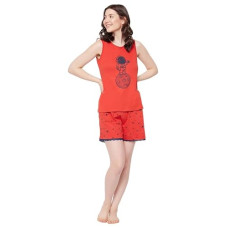 Deals, Discounts & Offers on Women - [Sizes M, L, 2XL] Clovia Women's Cotton Printed Top & Shorts Set