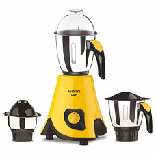 Deals, Discounts & Offers on  - Vidiem Mixer Grinder 610 A Lilly (yellow) | 650 Watts Mixer Grinder with 3 Leakproof Jars with self-lock