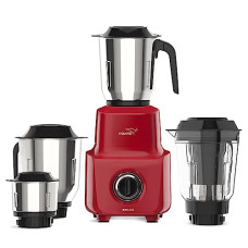 Deals, Discounts & Offers on  - V-Guard Brillio 750 Watt Juicer Mixer Grinder, 3 Year Motor Warranty, 4 Jars(Chutney, Dry, Wet & Juicer), Sturdy Juicer Jar with QuadraFlow Design, PrecisionBlend SS Blades, Mars Red Plastic
