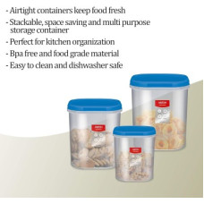 Deals, Discounts & Offers on Kitchen Containers - MILTON Plastic Grocery Container - 8 L, 12 L, 16 L(Pack of 3, Blue)