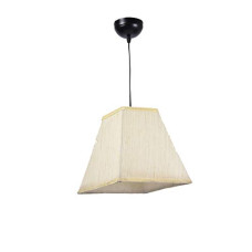 Deals, Discounts & Offers on  - tu casa HG-08 220W Pyramid Shape Poly Cotton Holder Type e-27 Cream Fabric Pendent Light (Bulb not Included, 10x10x29