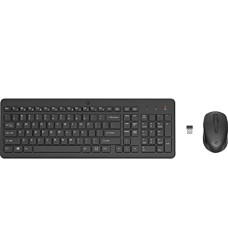 Deals, Discounts & Offers on  - HP 330 Wireless Black Keyboard and Mouse Set with Numeric Keypad, 2.4GHz Wireless Connection and 1600 DPI, USB Receiver, LED Indicators, Black