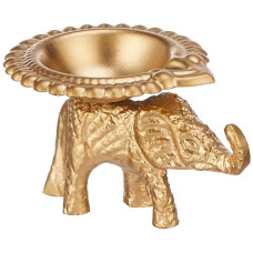 Deals, Discounts & Offers on  - Amazon Brand - Solimo Decorative Handcrafted Metal Elephant Diya for Puja | Tealight Candle Holder