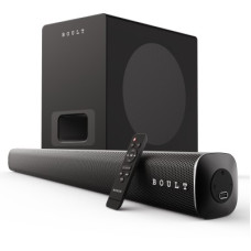 Deals, Discounts & Offers on  - Boult Bassbox X120 with Subwoofer, 120W Power, 2.1 Channel, 3 EQ Modes, Remote Control 120 W Bluetooth Soundbar(Black, 2.1 Channel)