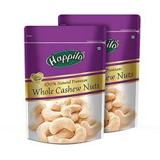 Deals, Discounts & Offers on  - Happilo 100% Natural Premium Whole Cashews, 200 g, Pack of 2